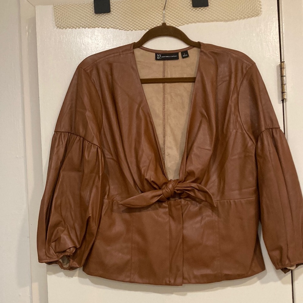 NY&Company fake leather shirt